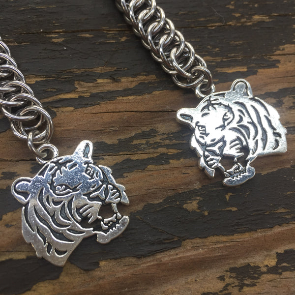 Stainless Steel Half Persian 4-in-1 Tiger Earrings